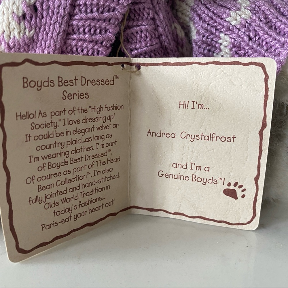 Boyd’s Bear “Andrea Crystalfrost” Best Dressed Series Stuffed Animal Plush - Picture 8 of 12